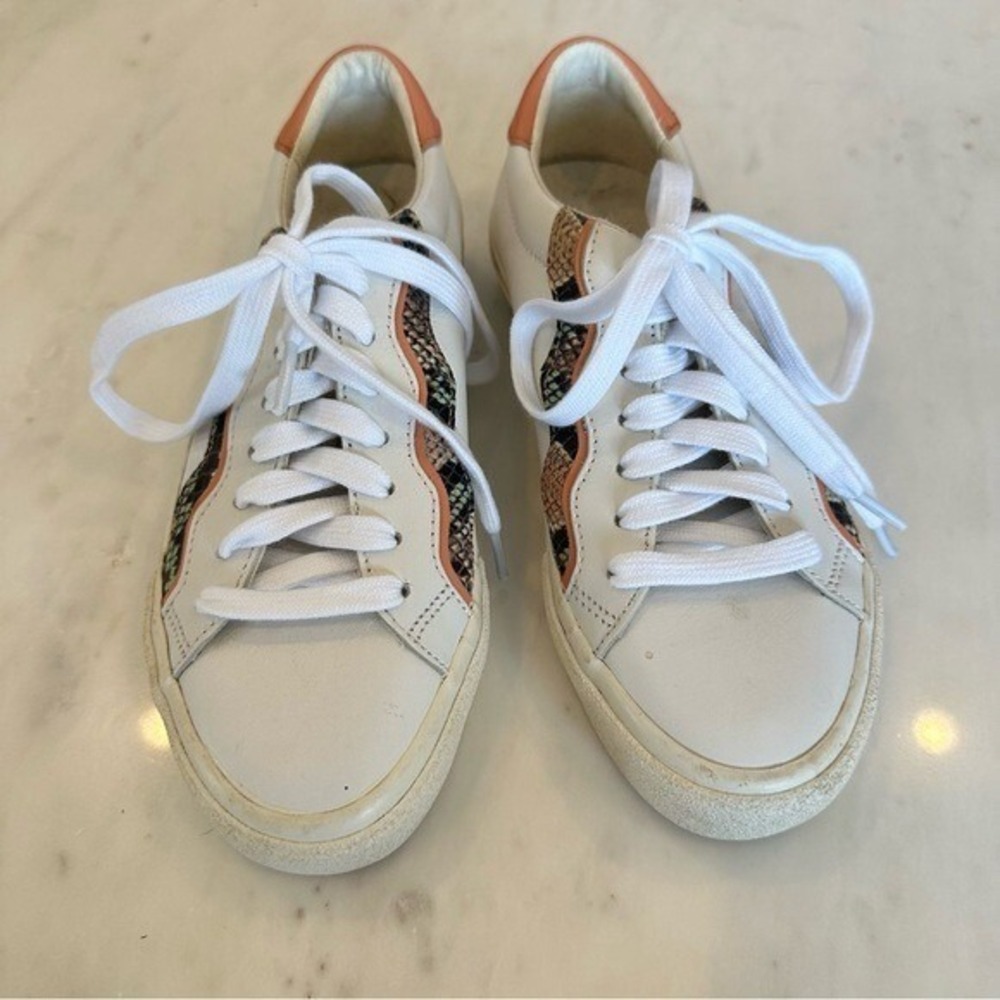Madewell Sidewalk Low-Top Sneakers in Snake Embossed Leather: Wave Edition Size‎ - Picture 2 of 10